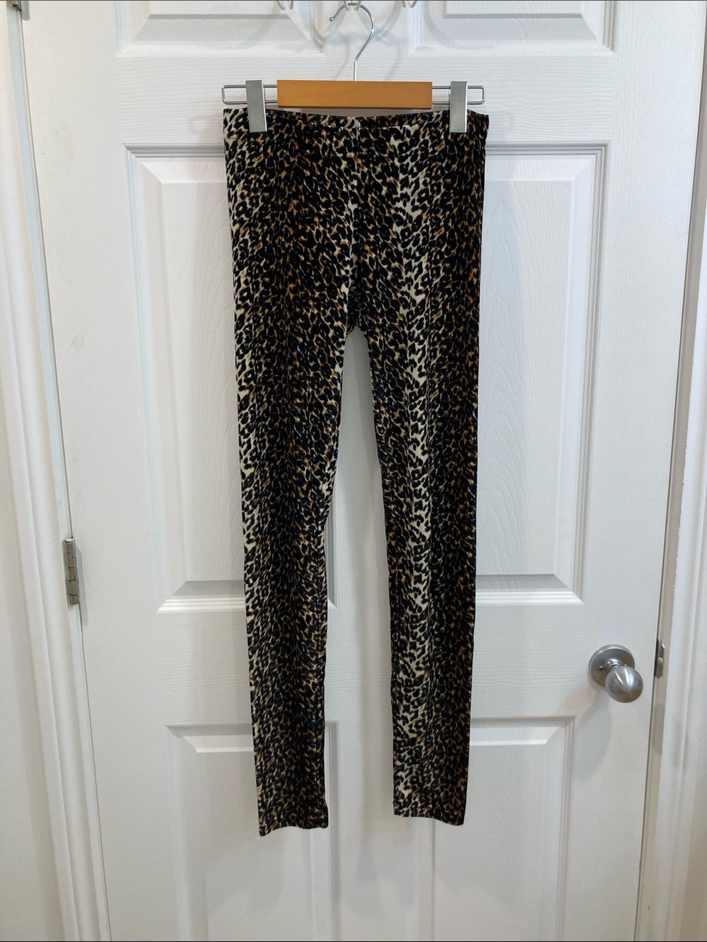 Leopard Print Stretch Leggings - Brown/Black